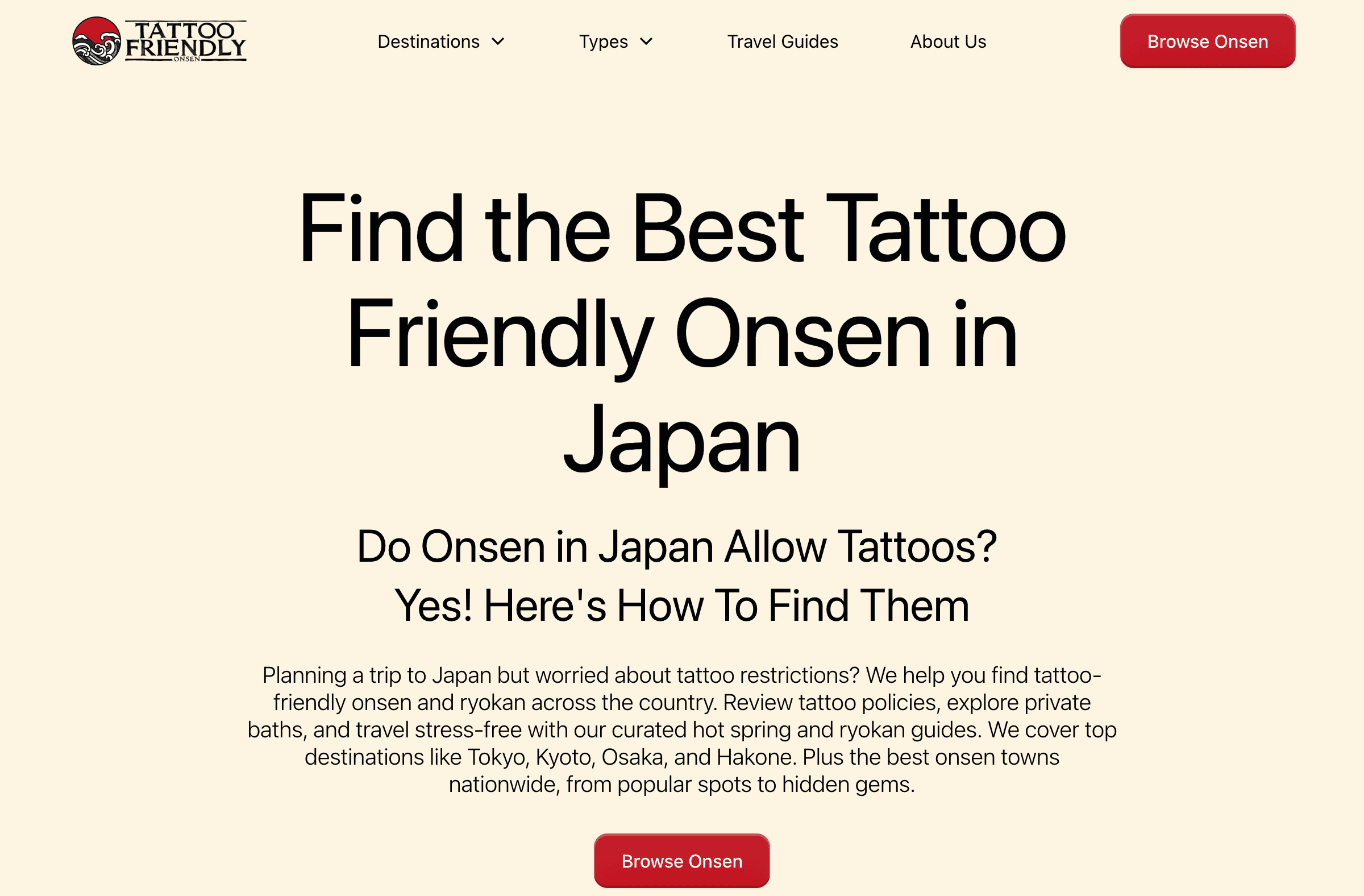 Tattoo Friendly Onsen - Directory example