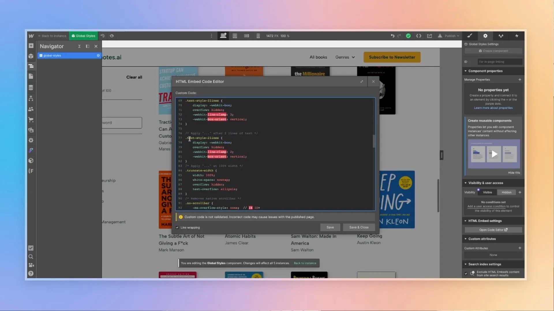 How To Use "Line Clamping" in Webflow