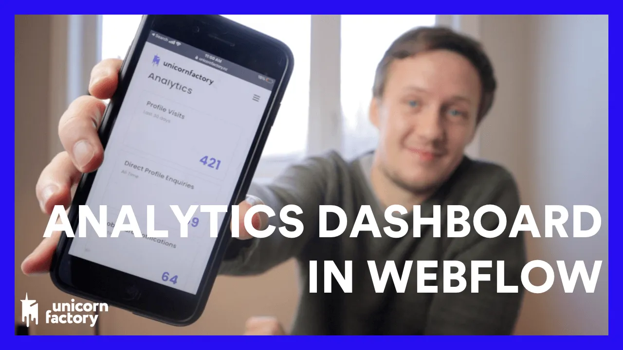 How To Build A Simple User Analytics Dashboard in Webflow